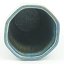 Carl-Harry Stålhane (CEK 1950s) Octagon Vase with Blue Haresfur Glaze 19 cm (2)
