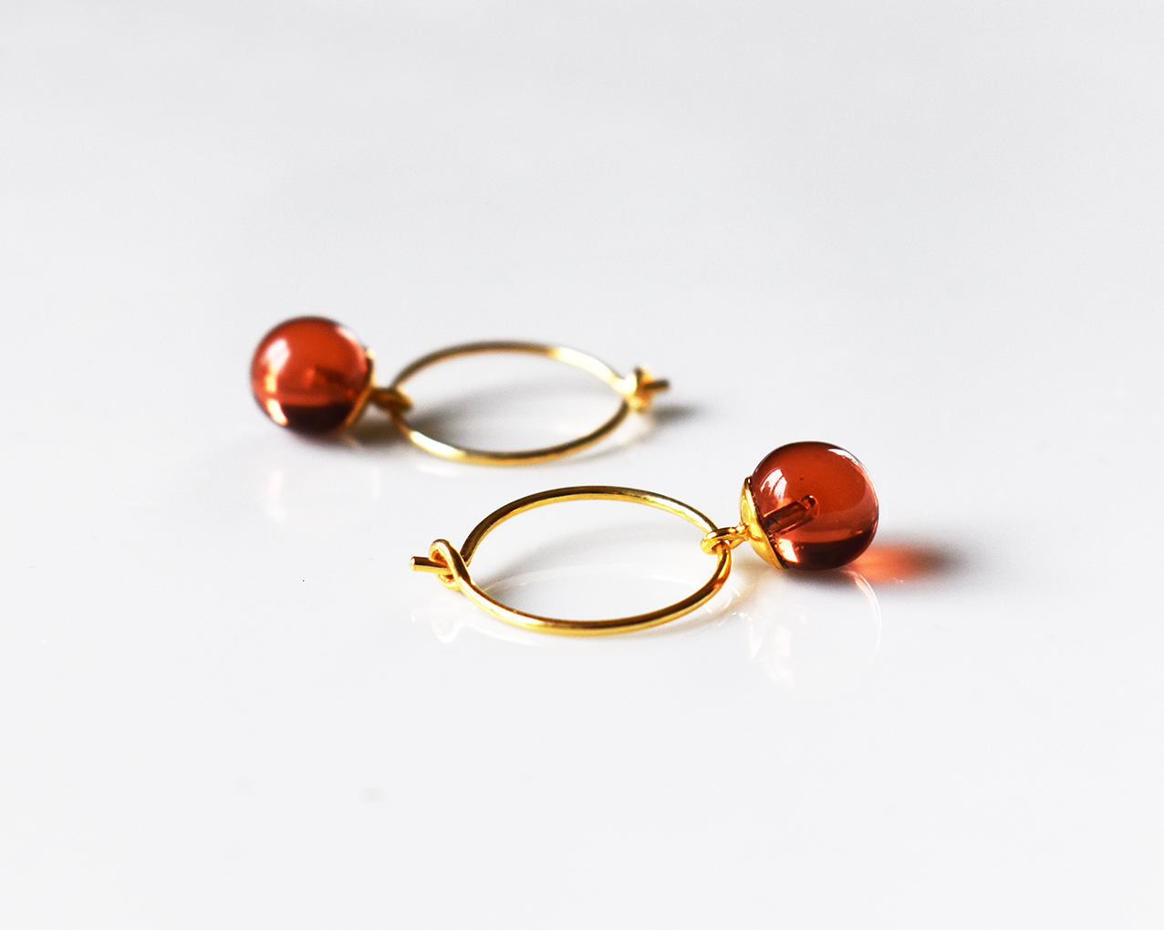 SVALÖ DUSTY PINK - pink earrings gold plated 15 mm - 2