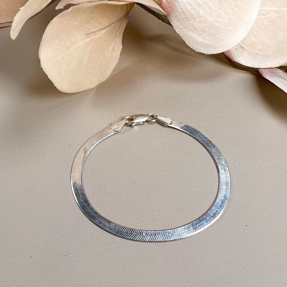 IAMLUND Ribbon armband silver - 3