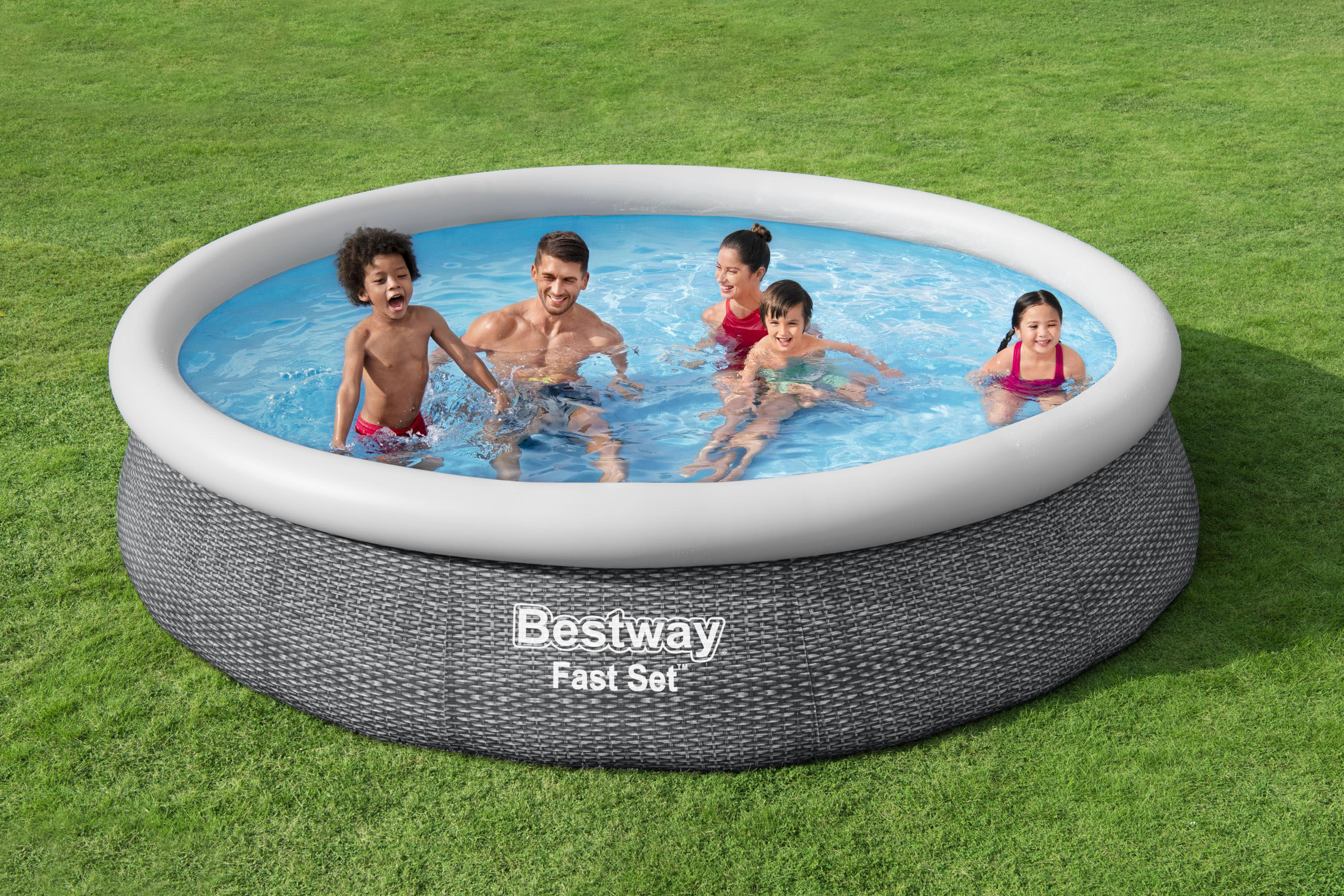 Bestway Fast set Pool grey pooluppsättning 366 x 76 cm - 2