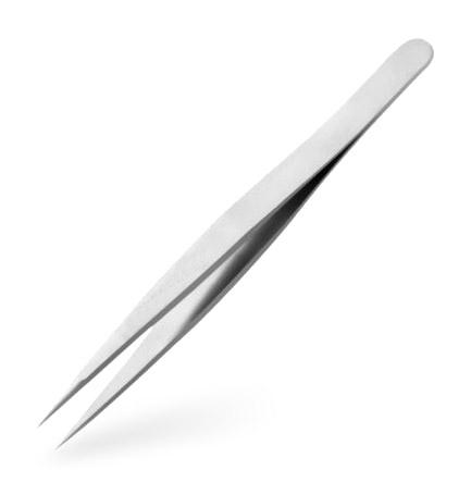 Excel 30412 Sharp Point Tweezers - Stainless & 12cm long