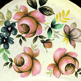 Britt-Louise Sundell (1965) Quadratic Clock with Flower Decor 23 cm