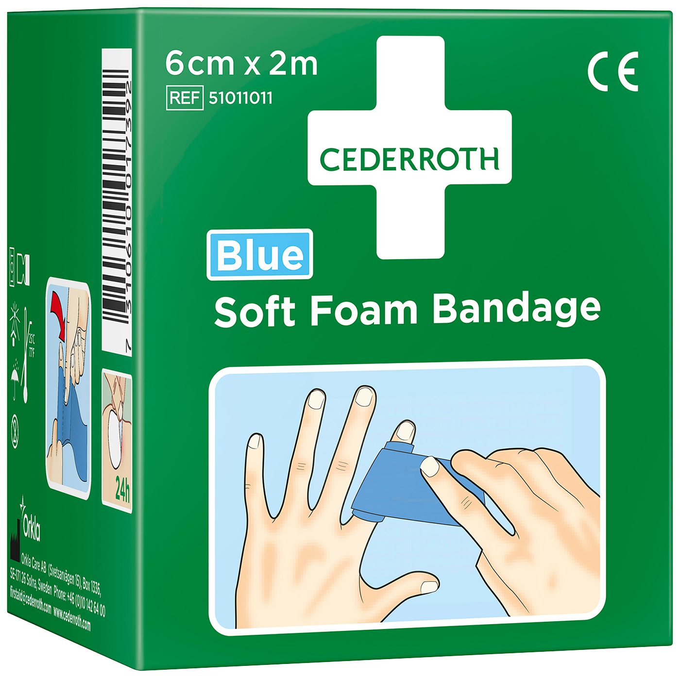 Förband Soft Foam Bandage 6 cm x 2 m, Cederroth