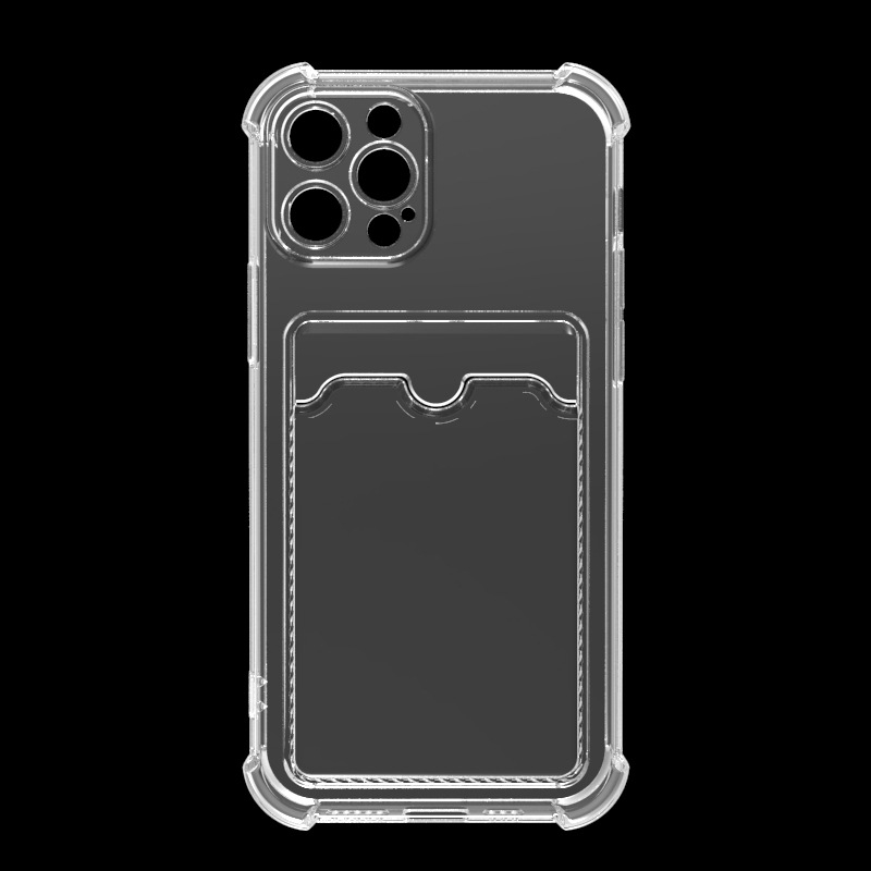iPhone 13 Pro Max Skal - Transparent Korthållare - 4