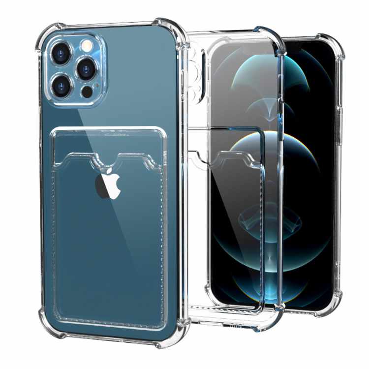 iPhone 13 Pro Max Skal - Transparent Korthållare