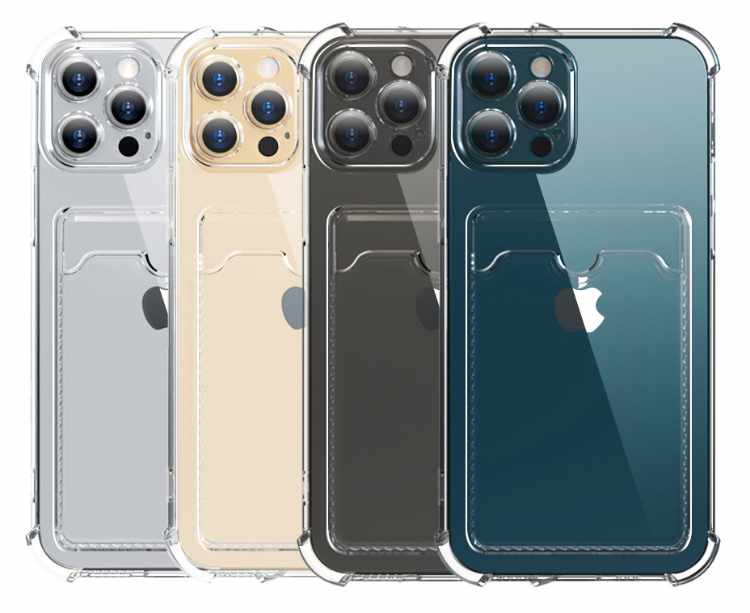iPhone 13 Pro Max Skal - Transparent Korthållare - 6