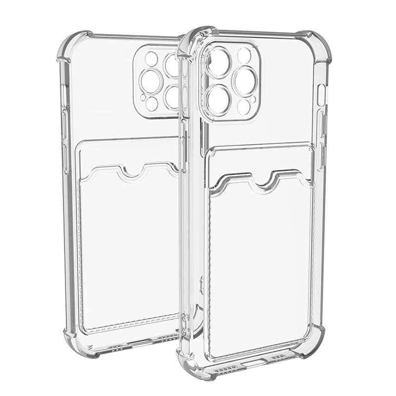 iPhone 13 Pro Max Skal - Transparent Korthållare - 2