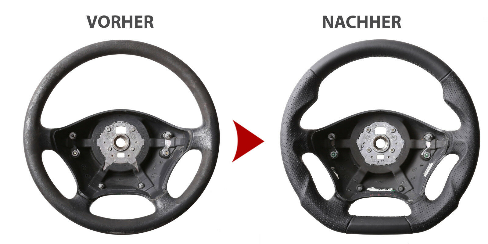1. steering wheel sport FLAT BOTTOM mb original handmade 1pcs - 7