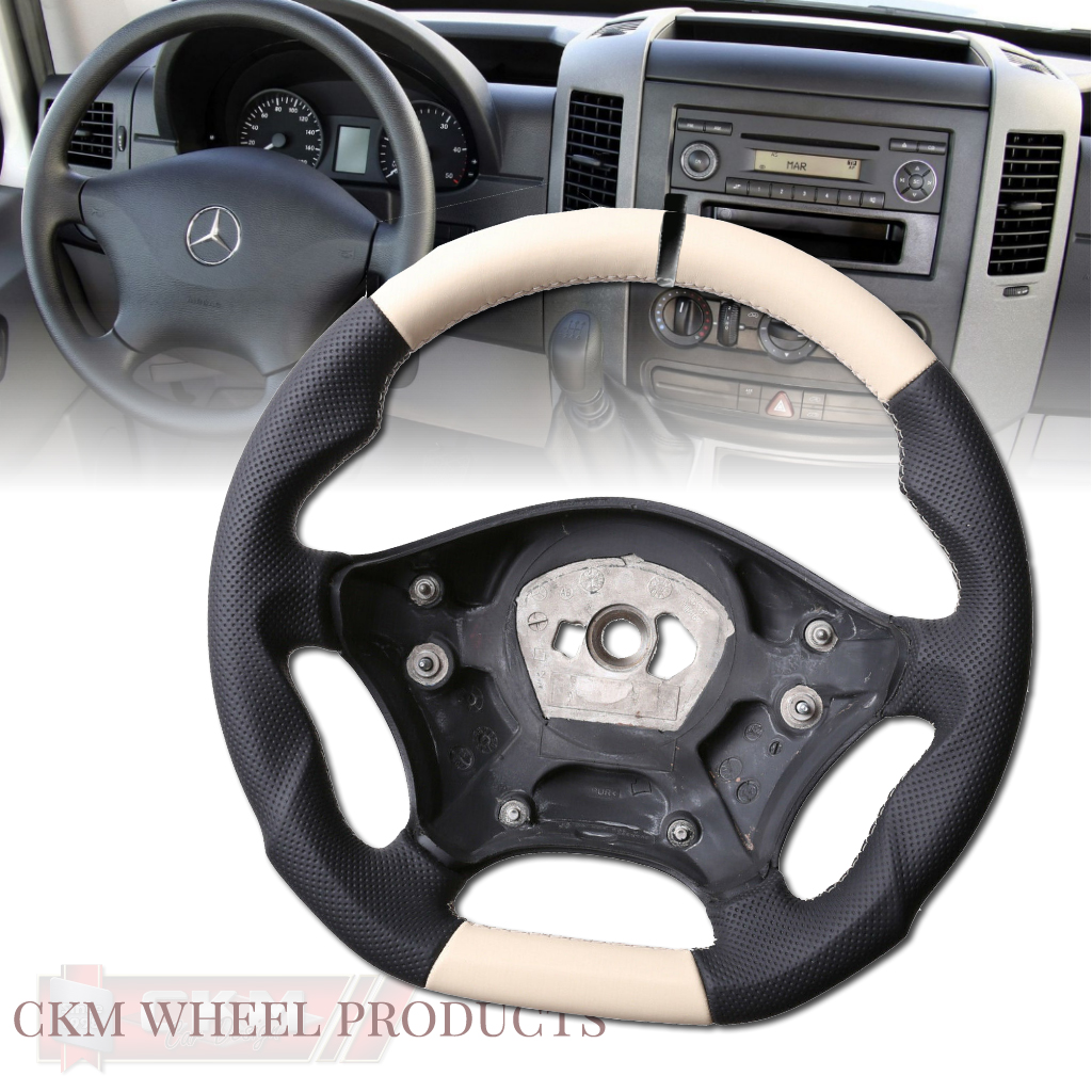 1. steering wheel sport FLAT BOTTOM mb original handmade 1pcs - 3