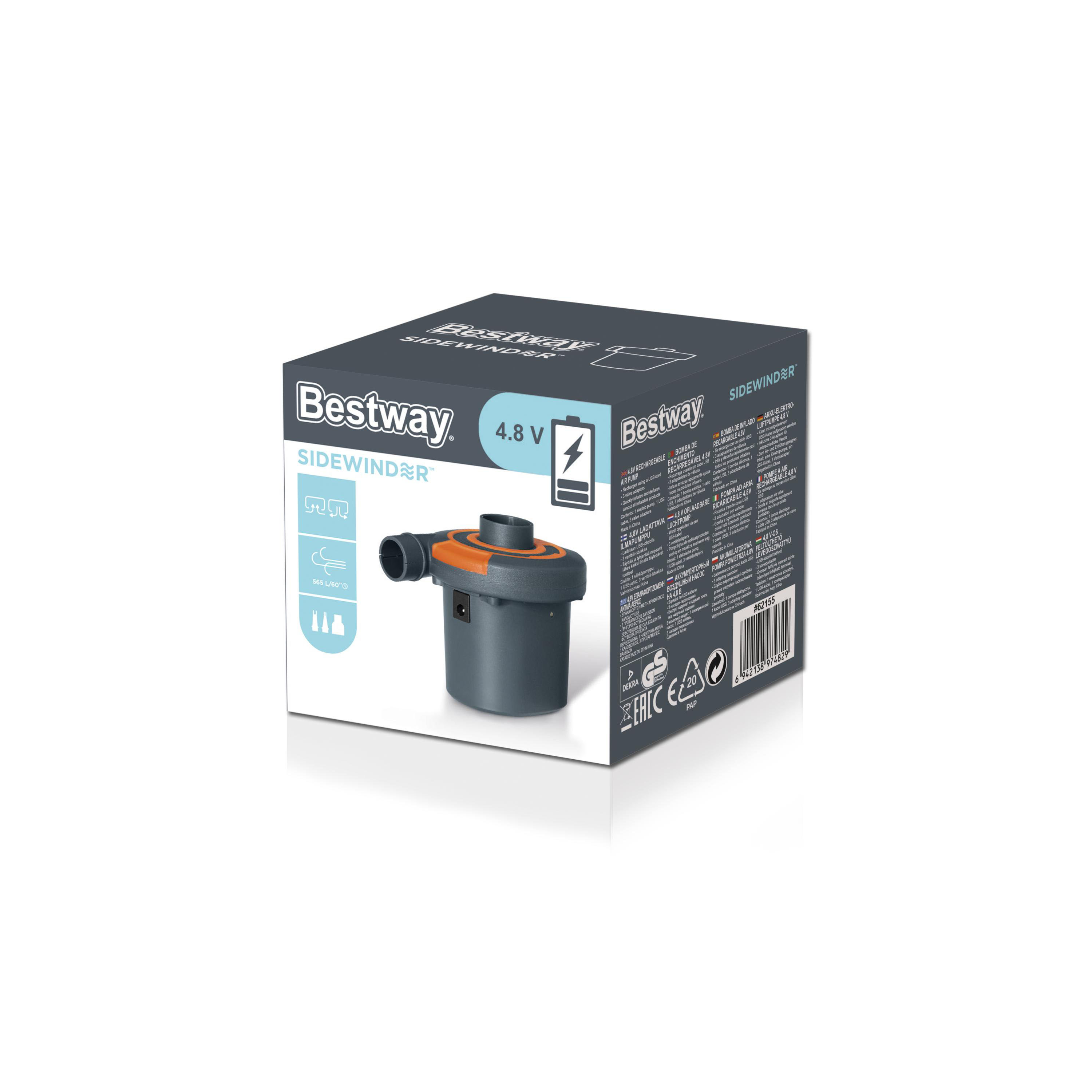 Bestway Sidewinder uppladdningsbar pump 4,8 V (dåligt batteri) - 4