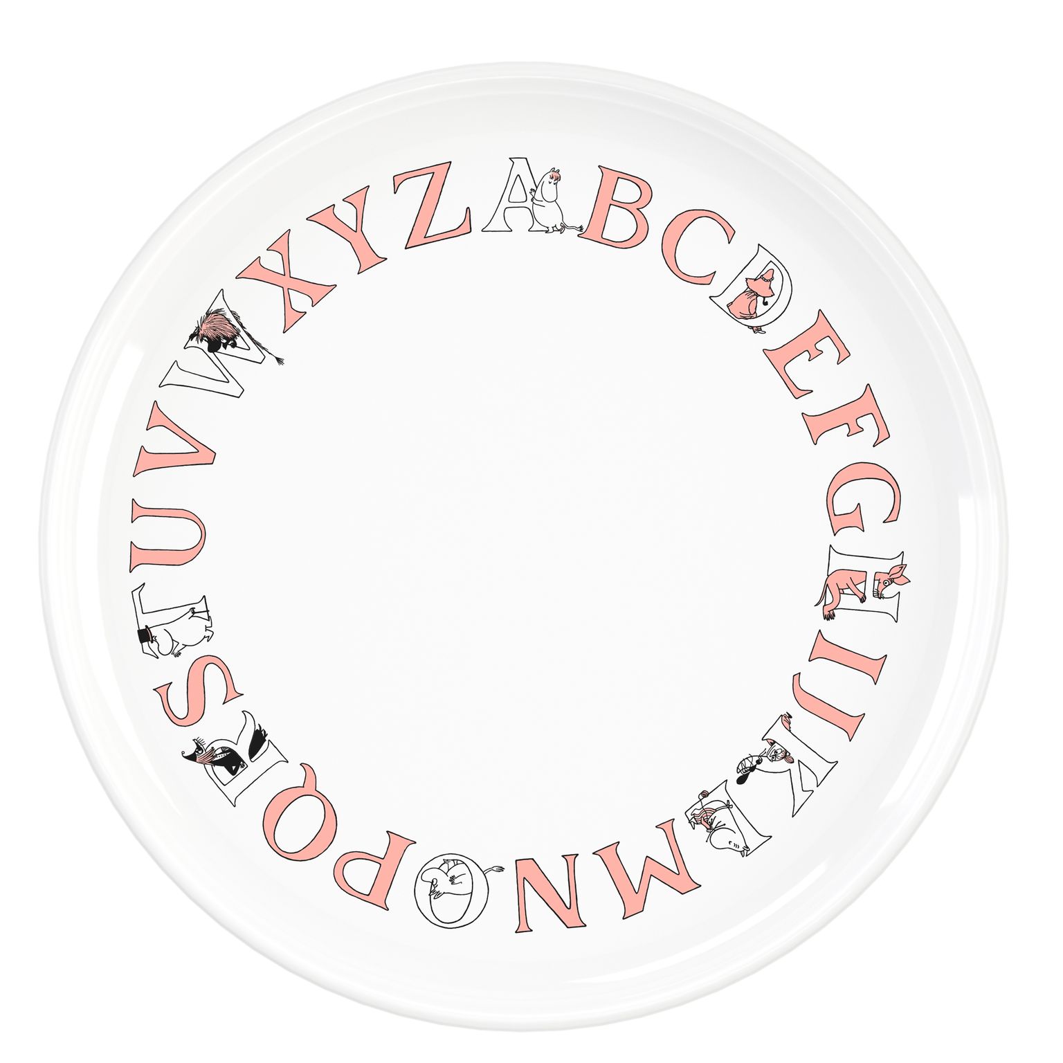 Moomin ABC Tallrik Ø 20 cm - Rosa