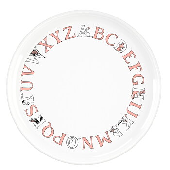 Moomin ABC Plate Ø 20 cm - Pink