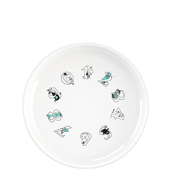Moomin ABC Deep Plate Ø 15 cm - Turqouise