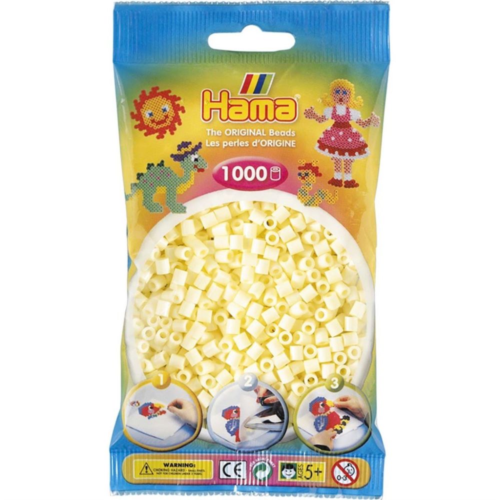 Hama Pärlor Midi 1000 st, Creme