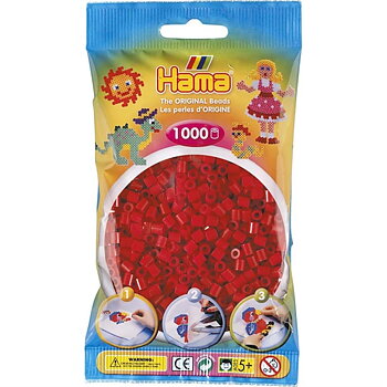 Hama Pärlor Midi 1000 st, Julröd