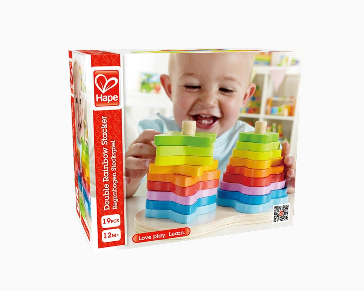 Hape Double Rainbow Stacker - 3