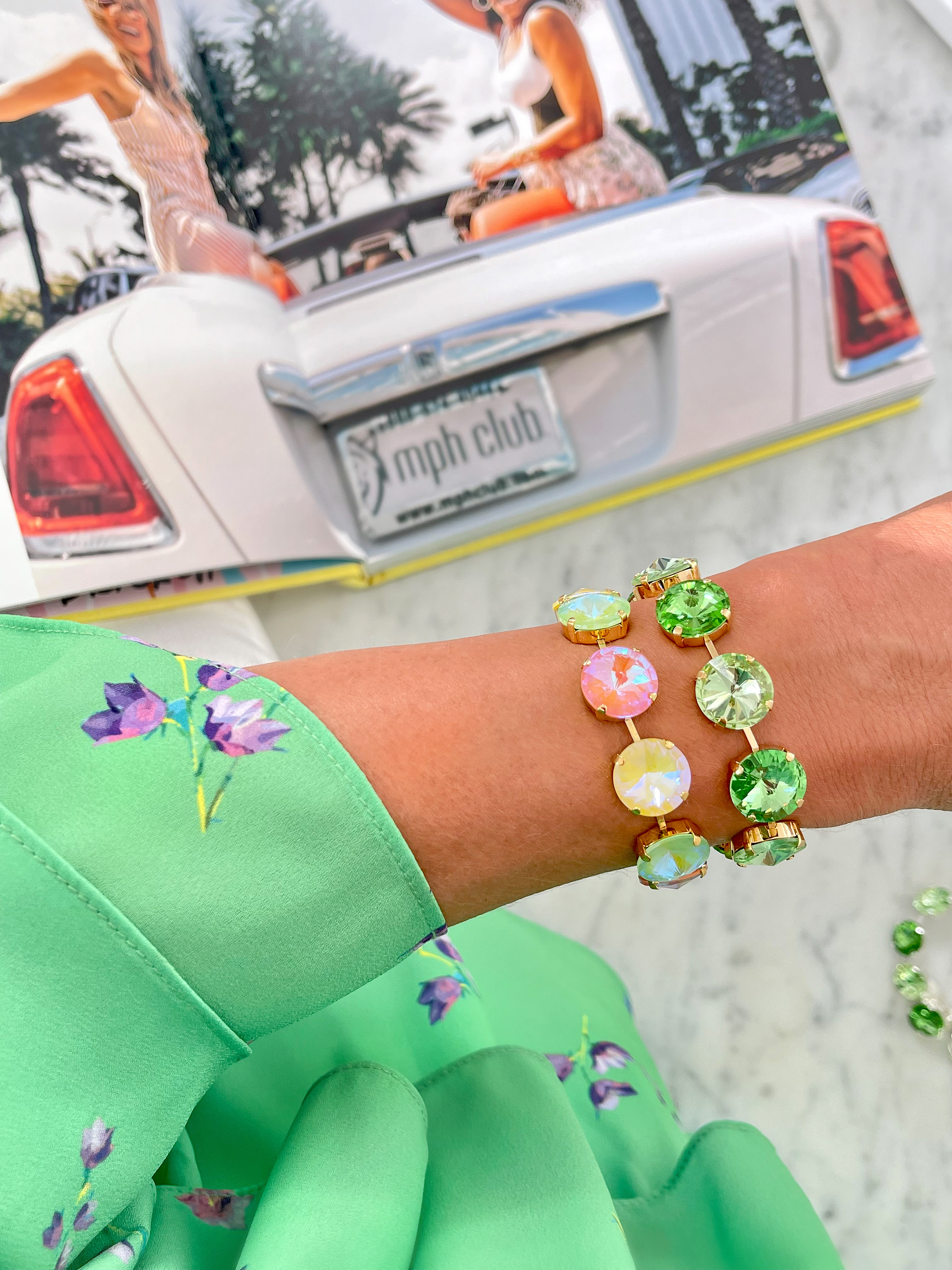 Armband Angelina Green Crush Gold - 3