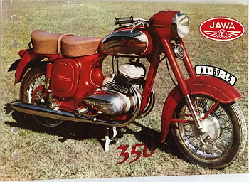 1957 Jawa 350 broschyr