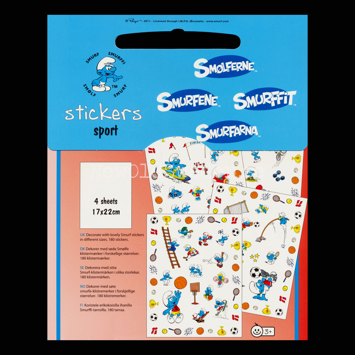 Stickers Sport 180 stycken Smurfarna - 2