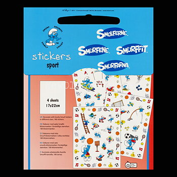 Stickers Sport 180 stycken Smurfarna
