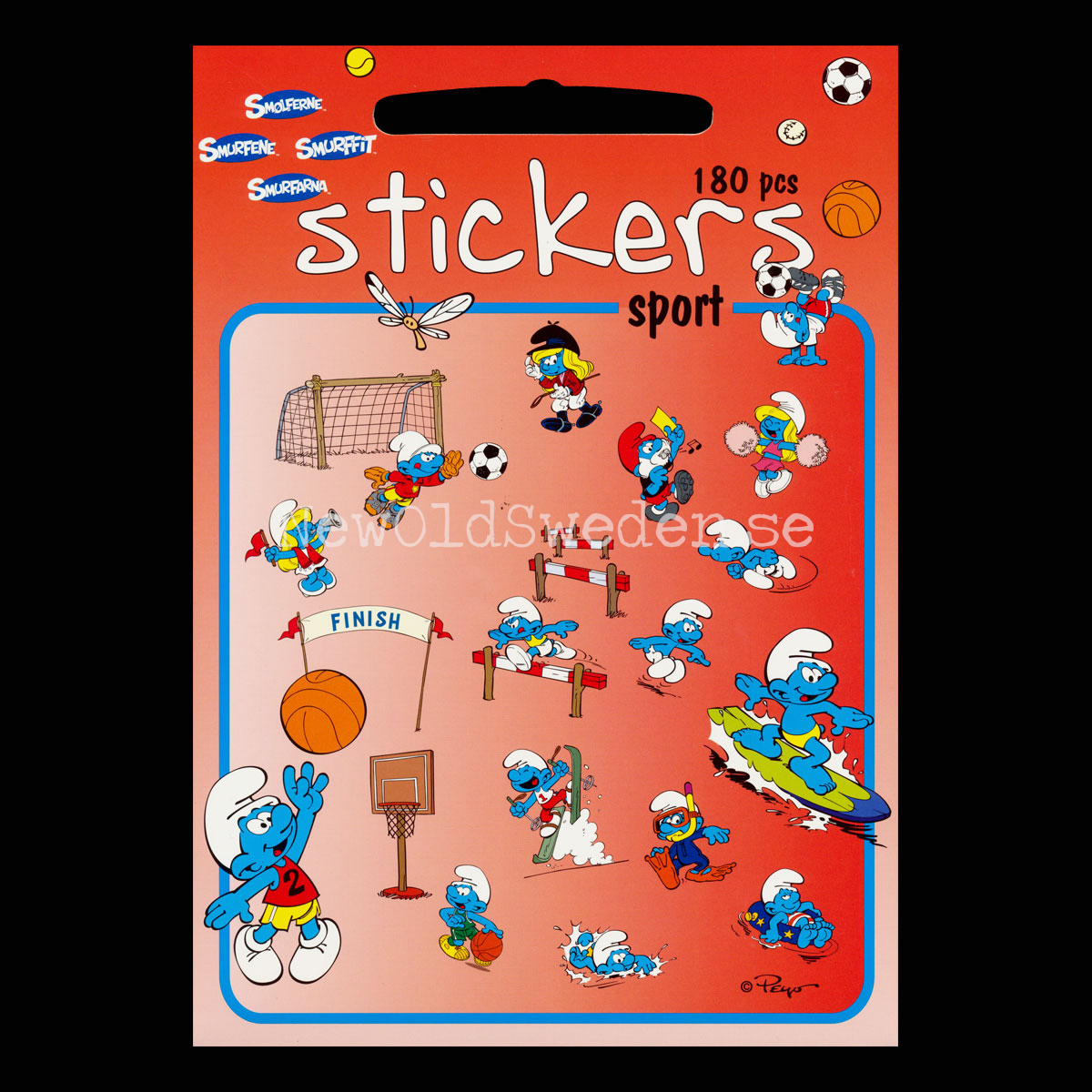 Stickers Sport 180 stycken Smurfarna
