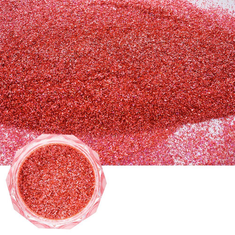 Kristallpulver med glittereffekt till Resin -  Aprikosröd