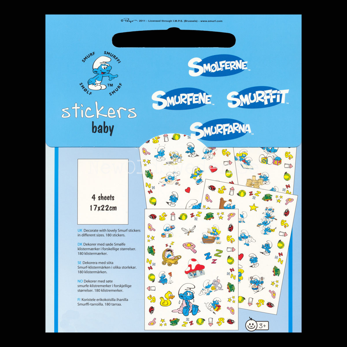 Stickers Baby 180 stycken Smurfarna - 2