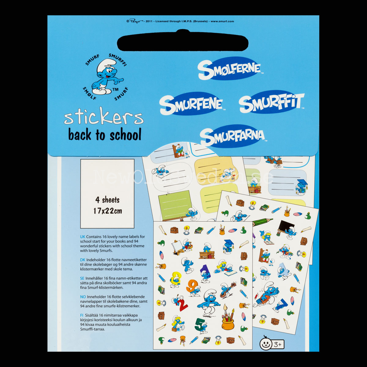 Stickers Back to school 110 stycken Smurfarna - 4