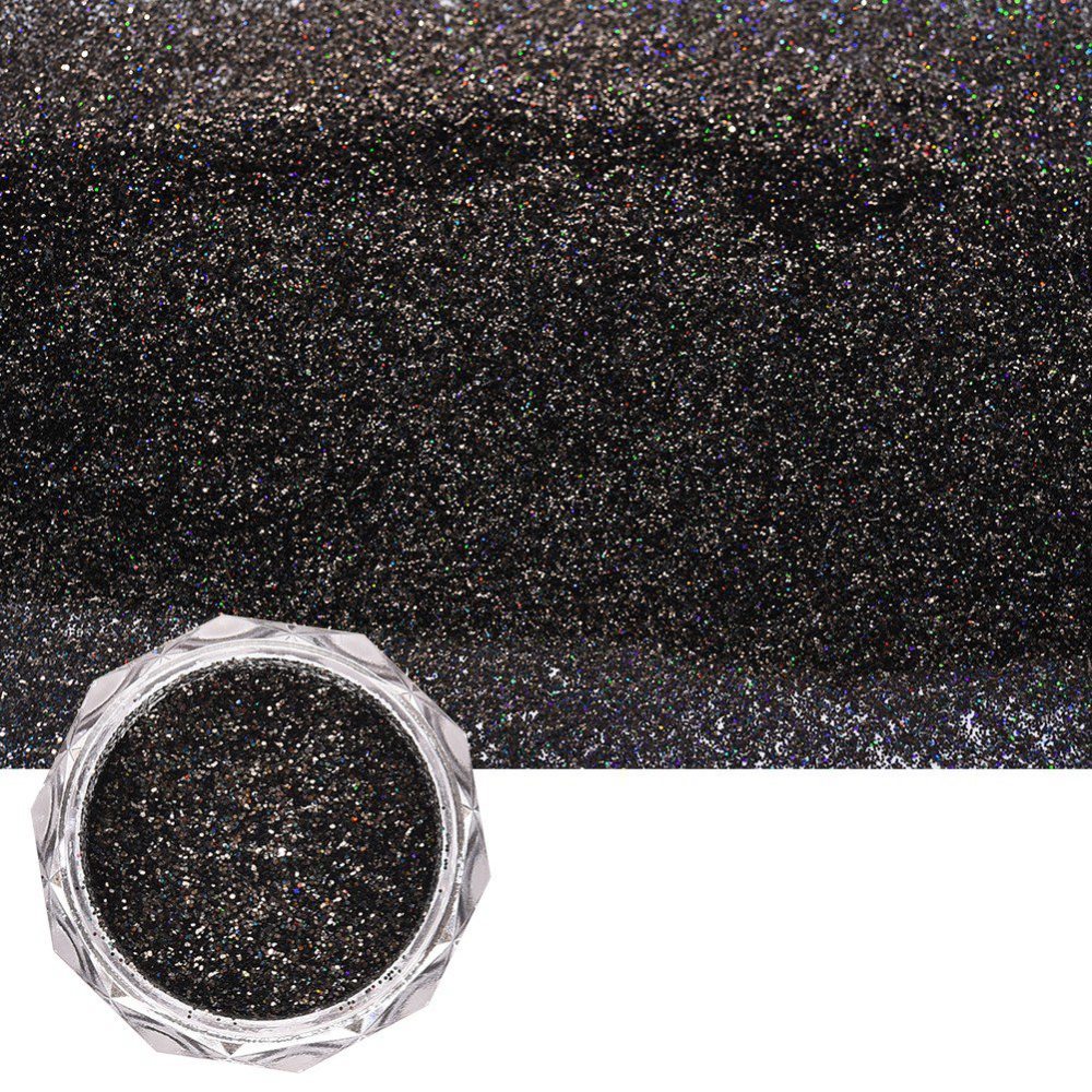 Kristallpulver med glittereffekt till Resin -  Svart