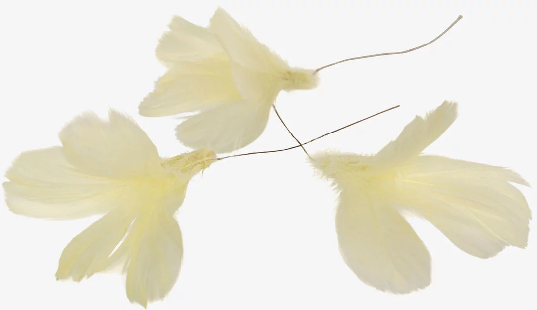 Fjäder/tråd Magnoliablomma Ljusgul