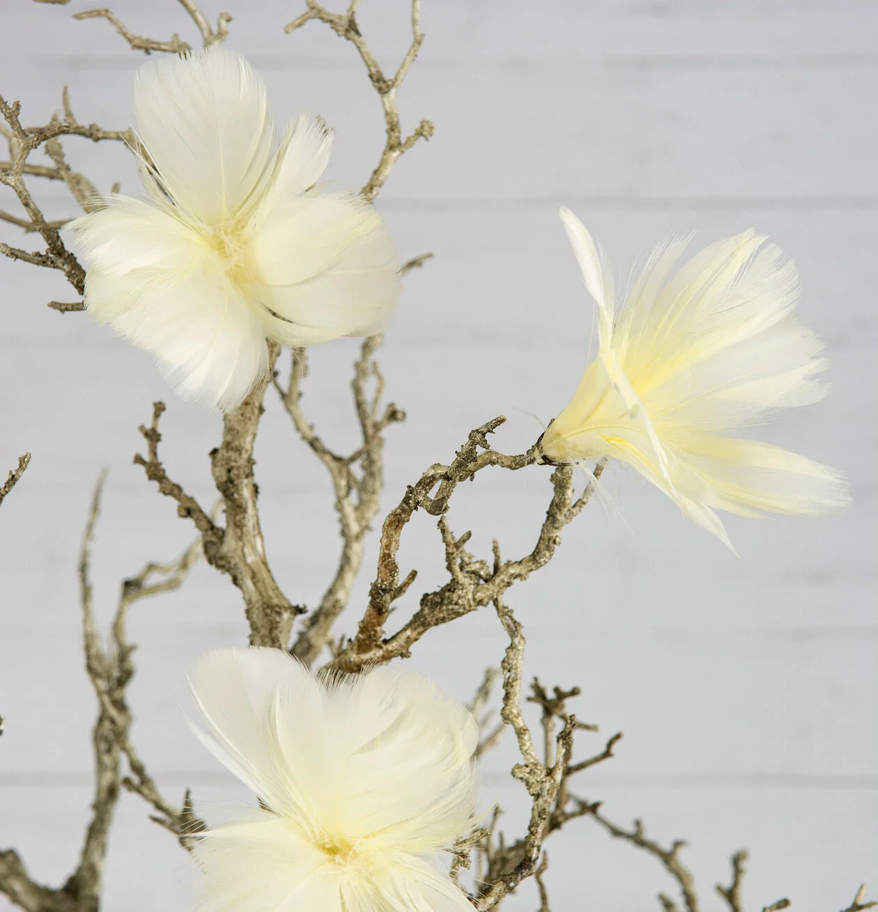 Fjäder/tråd Magnoliablomma Ljusgul - 2