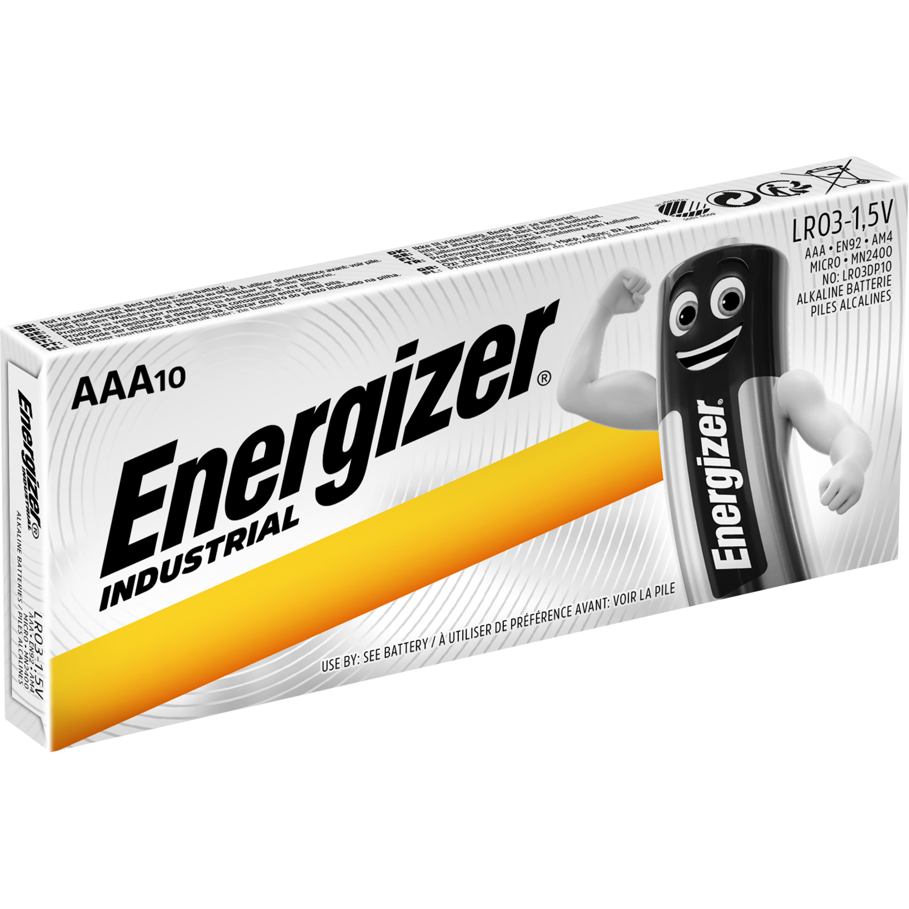 Batteri Ind. Alk AAA LR03 10p