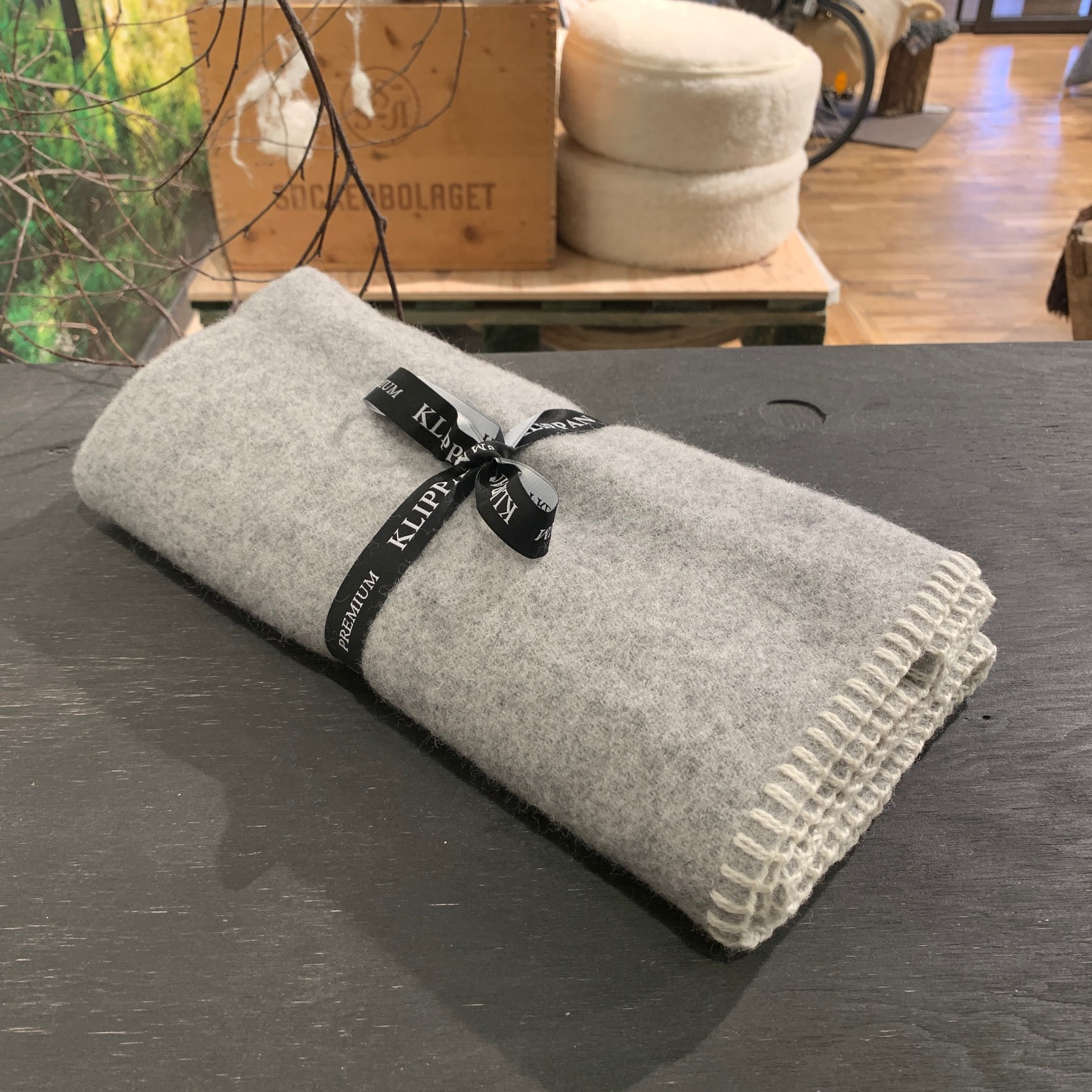 Small wool plaid with your personal print - 2