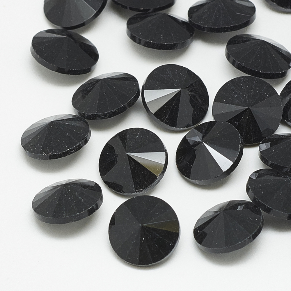 Rivoli 6mm,  Jet black