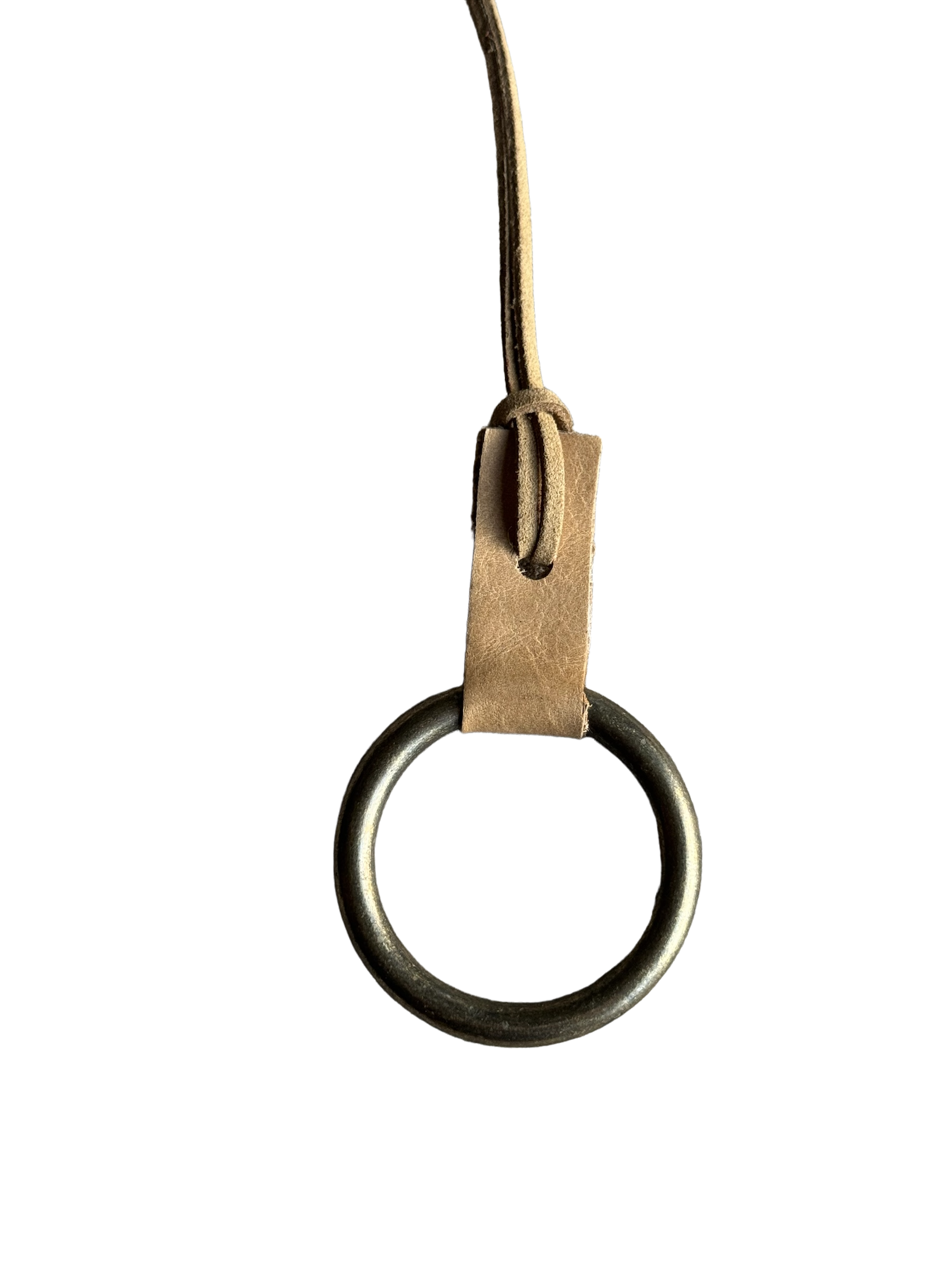 LÅNGT HALSBAND - NATUR - METALLRING - USED - 3