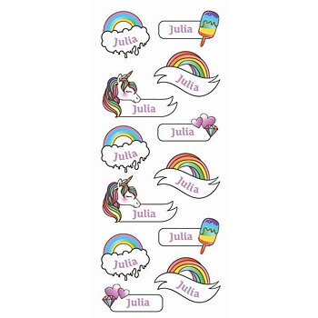 Namnstickers Julia - Tinka