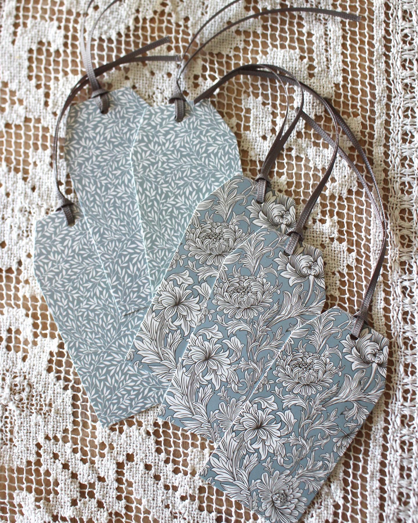 Etiketter William Morris, beige