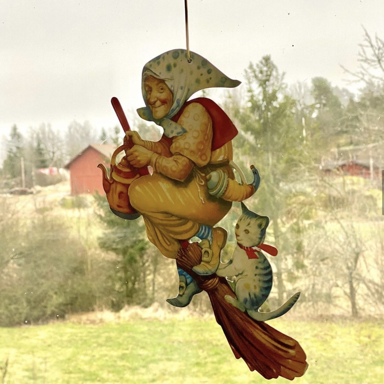 Påskpynt Hängande Påskkärring 25 cm - 7