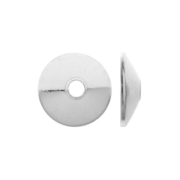 Små pärlkåpor 4 mm i sterling silver 925, 10 st