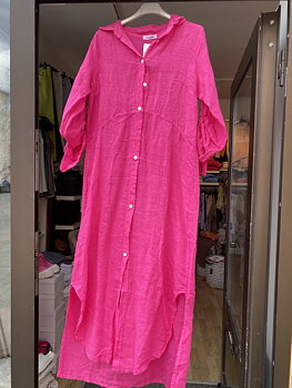 Linne Kimono/Klänning CERISE