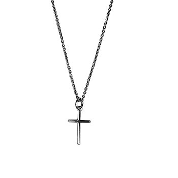 IAMLUND Enkelt Kors halsband  silver