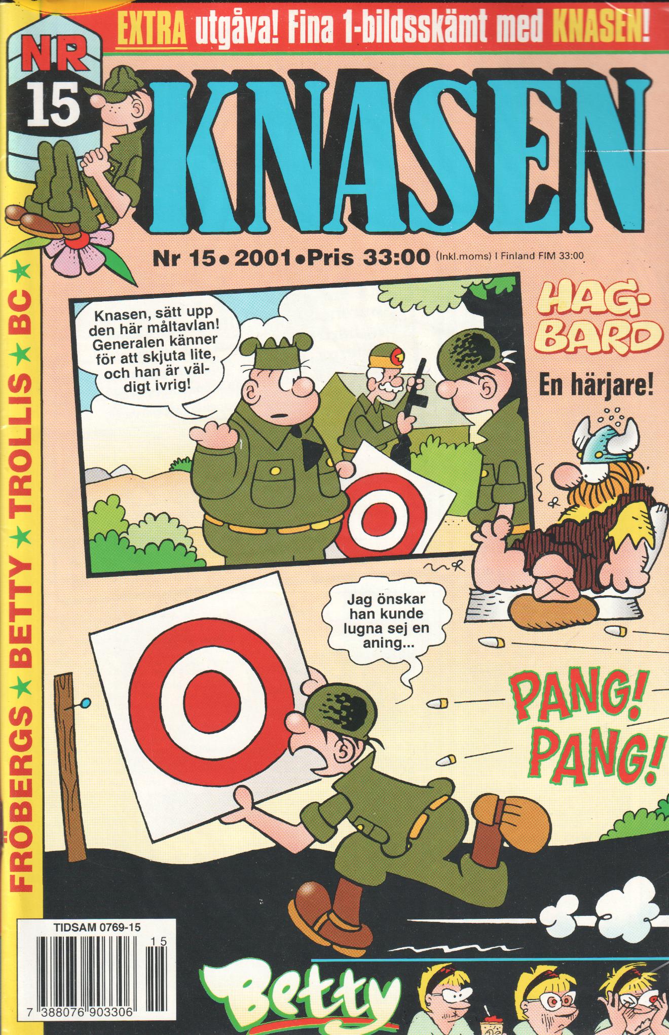 Knasen nr 15 2001, Extra utgåva! Fina 1-bildsskämt med Knasen!