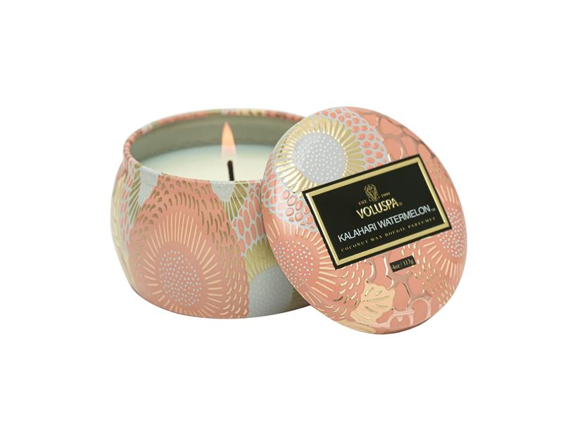 Voluspa Kalahari Watermelon Mini Tin Candle 