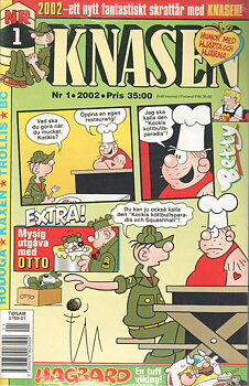 Knasen nr 1 2002, 2002-ett nytt fantastiskt skrattår med Knasen! Extra Bilaga med Otto