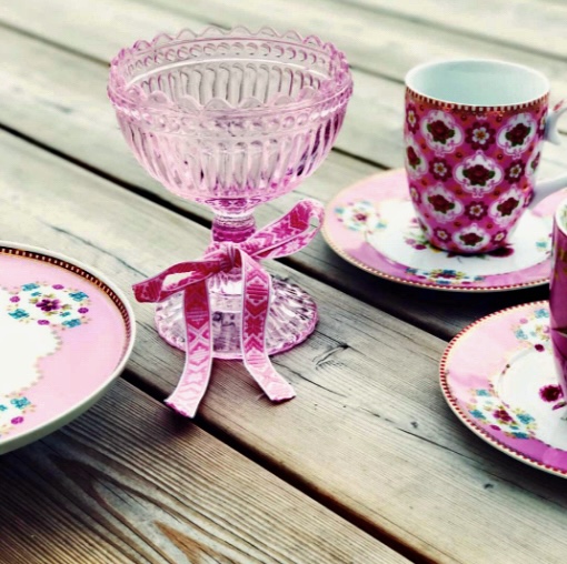 Traditional folk art ribbon 15 mm pink on white, 1068-46 - 2