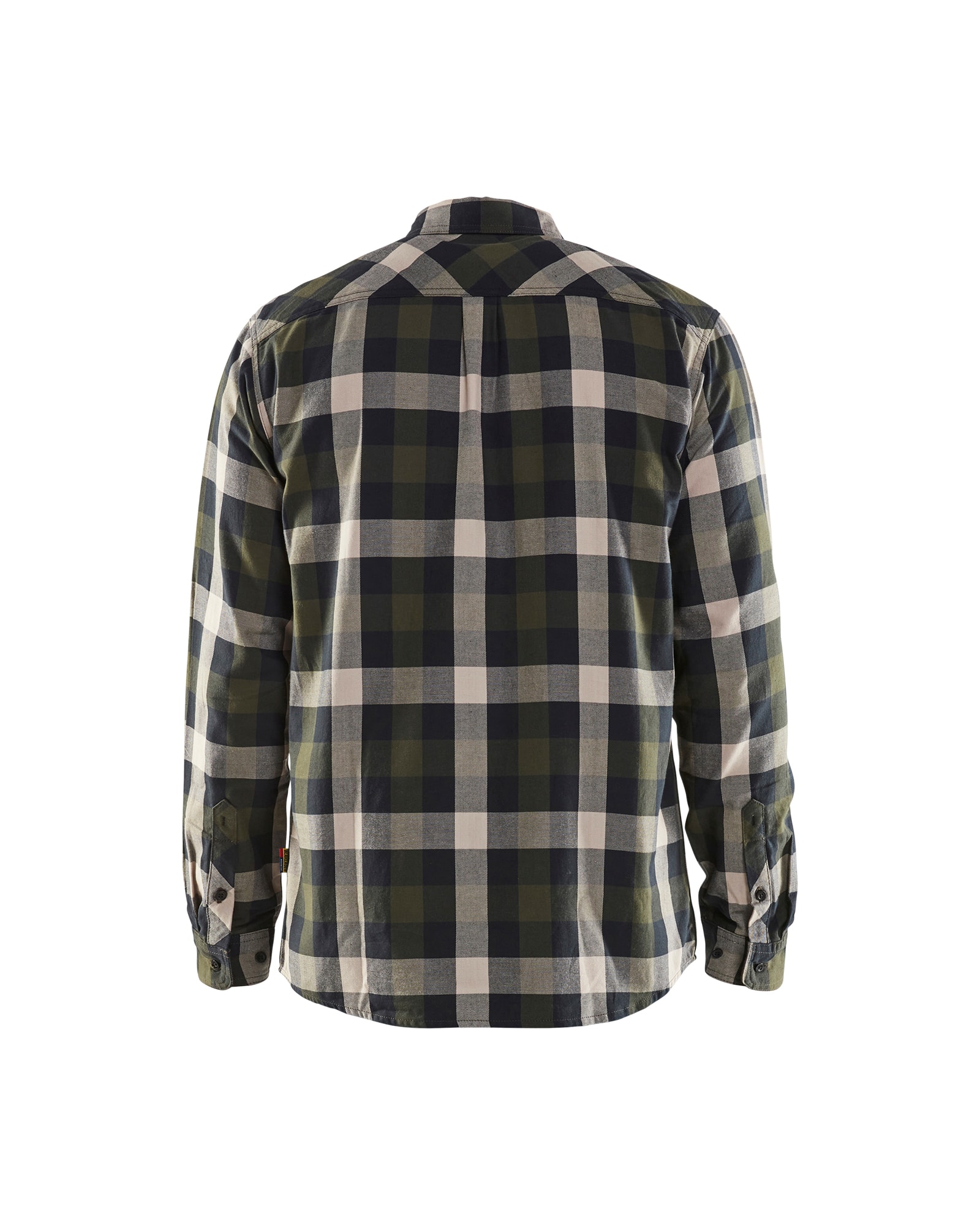 Flanellskjorta 3299 Mörk olivgrön/Svart - 2