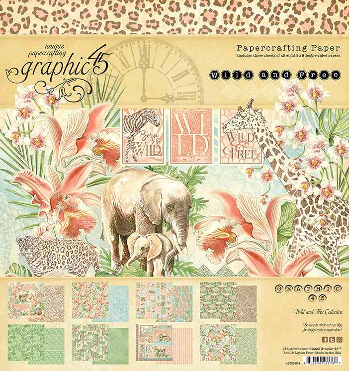 Graphic45 - Wild & Free - Block 8x8"