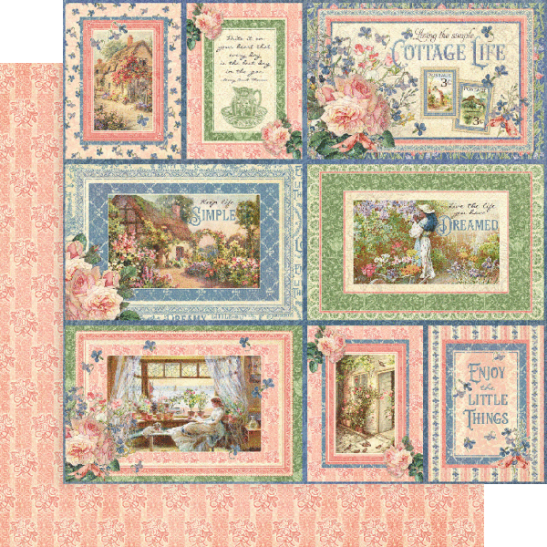 Graphic45 - Cottage Life - Block 8x8" - 9