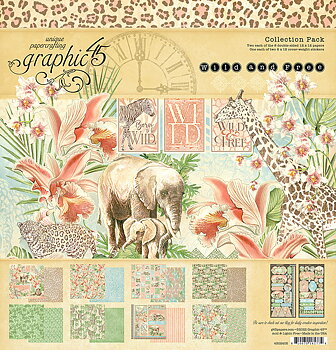 Graphic45 - Wild & Free - Collection pack 12x12" inkl stickersark