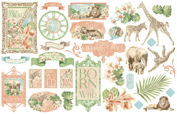 Graphic45 - Wild & Free - Ephemera Assortment - 2